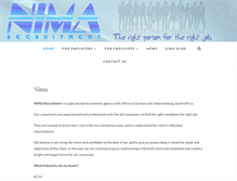 Tablet Screenshot of nimarecruitment.co.za